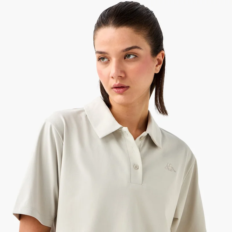 Kappa Kappa Logo Detail Cropped Polo T-shirt